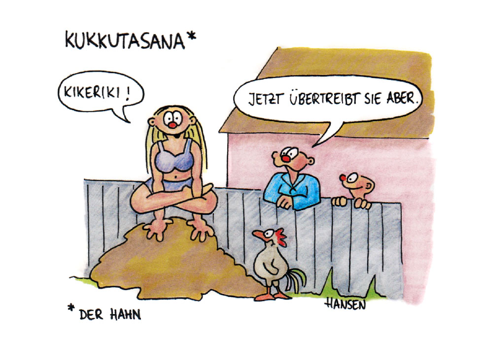 Kukkutasana, der Hahn